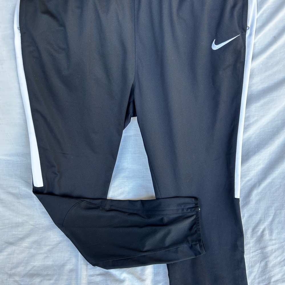 Nike Black and White Sweatpants Athletic Style